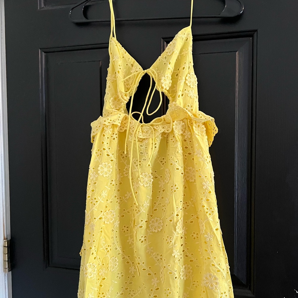 Yellow Eyelet Sundress